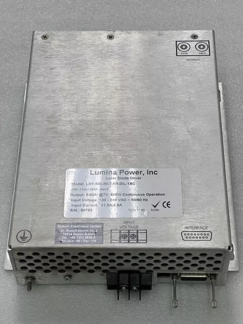 Lumina Power LDY-600-80-7-FR-DIL-1BC Laser Diode Driver Used