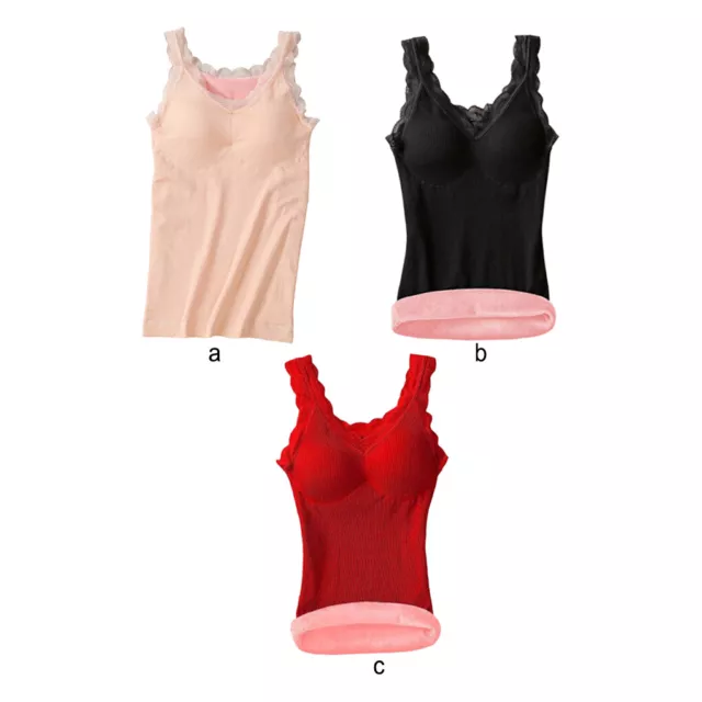 Women Thermal Underwear Sleeveless Vest Cold Weather Basic Top Base Warmer