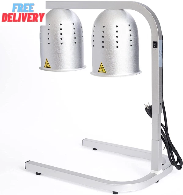 DL2112 Commercial Grade Food Heat Lamp Portable Electric Food Warmer 2-Bulb with