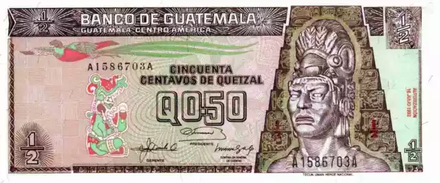 Guatemala: 1/2 Quetzal 16/07/1992
