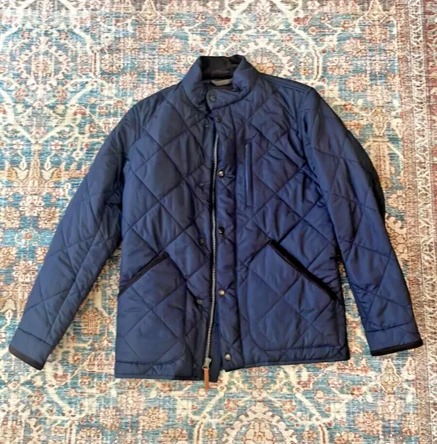 NWT Men's J. Crew Sussex Quilted Jacket Size Small Navy Blue