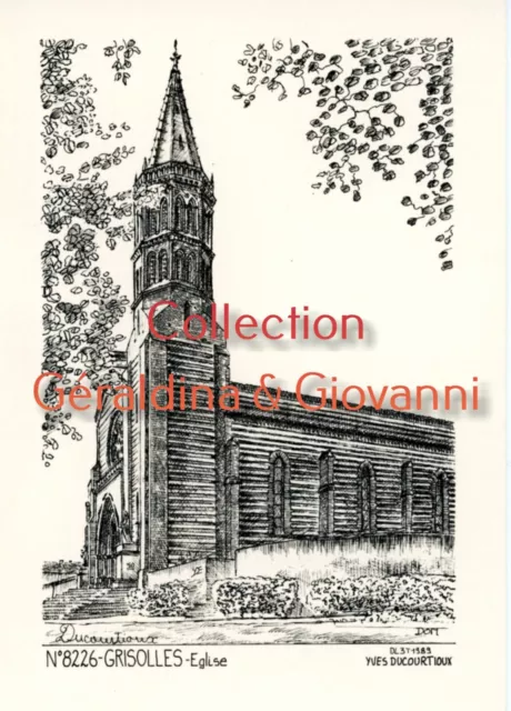 Carte Postale de Grisolles (Tarn-et-Garonne-82) Eglise-Yves Ducourtiaux 8226