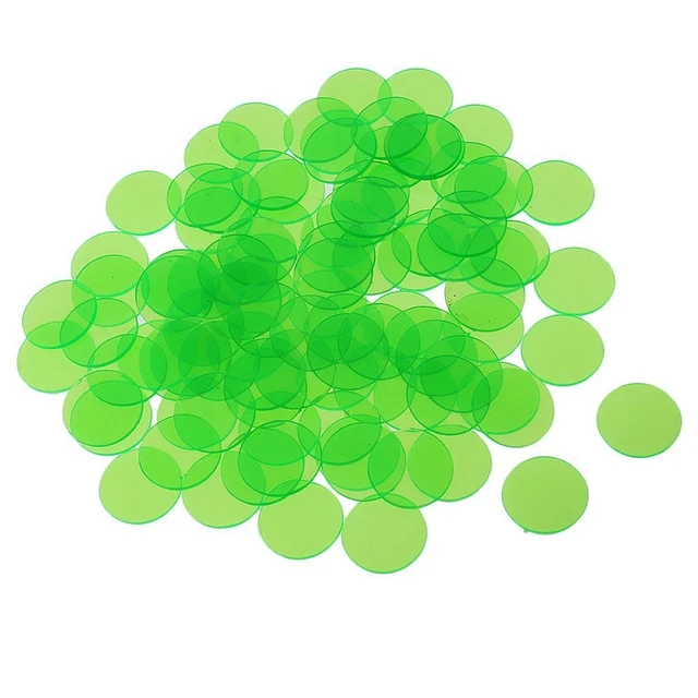 500 Jetons De Bingo Translucides Colorés - 5 Couleurs, Diamètre 1,9 Cm, Pour Jeux, Comptage, école