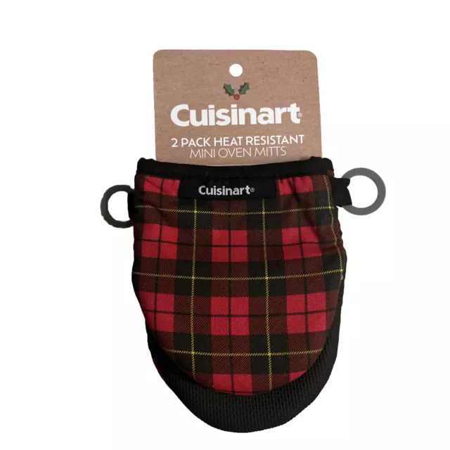 CUISINART 2 HEAT RESISTANT MINI OVEN MITTS HAPPY EASTER EGGS NWT
