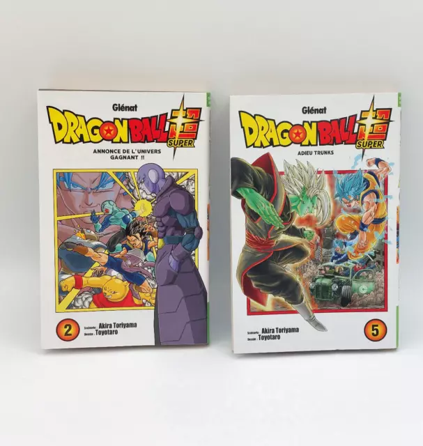 Lot de 2 mangas DRAGON BALL SUPER Tomes 2 et 5 Glénat