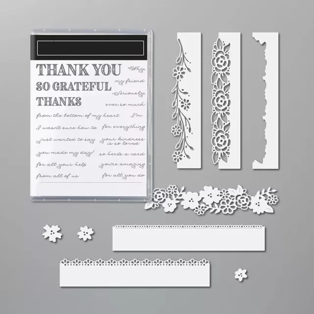 Flower Lace Word Sentence Set-Metal Cutting Dies Clear Stamp DIY Cards Crafts