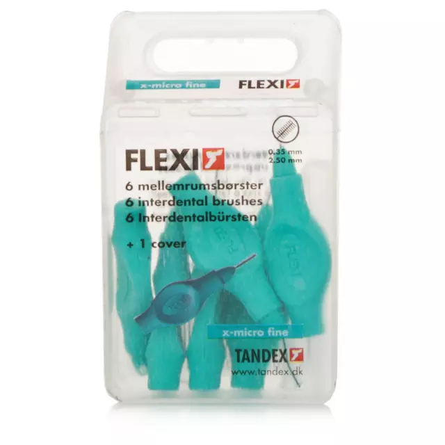 Tandex Flexi Turquoise 0.35mm Interdental Brush - Pack of 6 Brushes 2