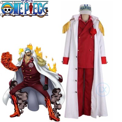 ONE Piece Marine AMMIRAGLIO Akainu Sakazuki AMMIRAGLIO intera serie Cosplay Costume 