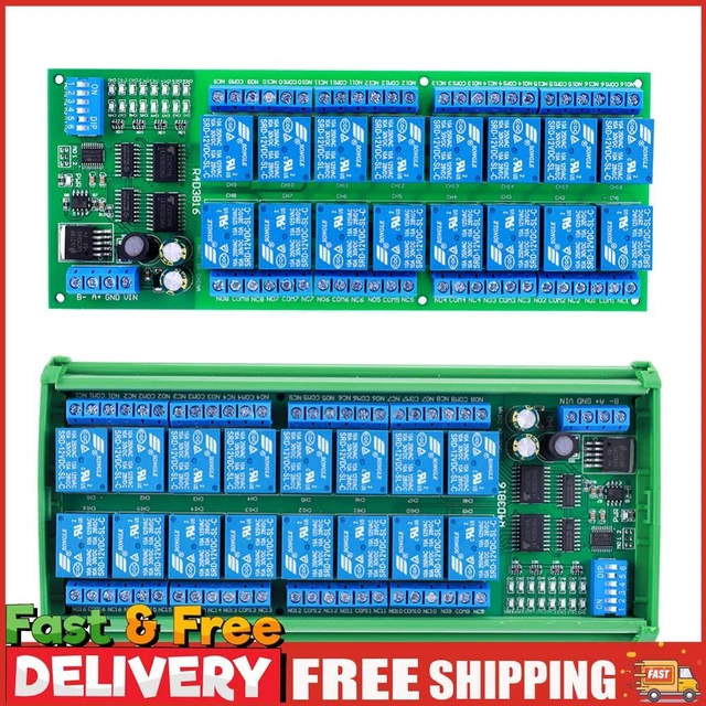 Ues Channel Board USEFUL 16 CHANNEL Modbus RTU RS485 Relay Board RS485 Relay Module ...