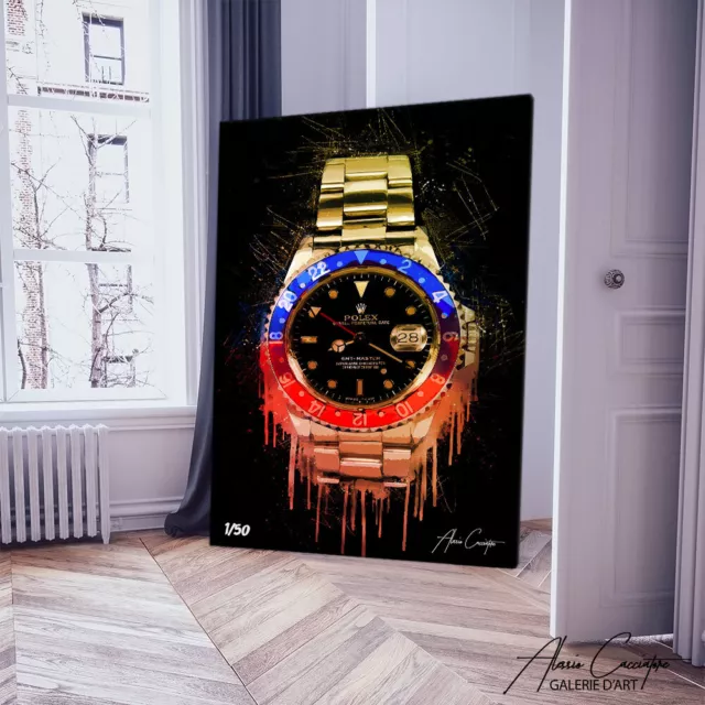 Pop Art Tableau Montre Rolex art - Tableau Peinture Rolex - Poster Rolex Art