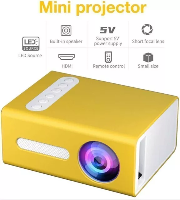 T300 1080P Home Cinéma Cinéma USB HDMI AV SD Mini Portable HD LED Projecteur