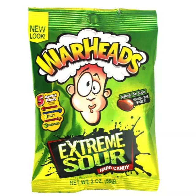 3x Warheads Extrême Aigre Bonbon Dur Variés Arôme 56g Américain Sucreries
