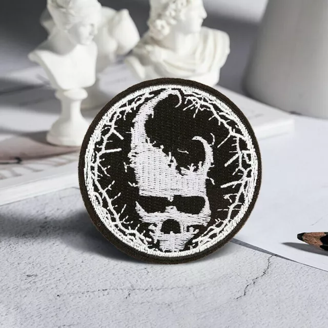 Skull Devil Embroidered Sew On Iron On Patch Badge Fabric Craft Transfer Clothes