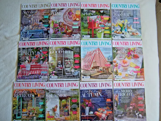 Country Living Magazine Bundle , Januuary 2023 -December 2023 - 12 Issues