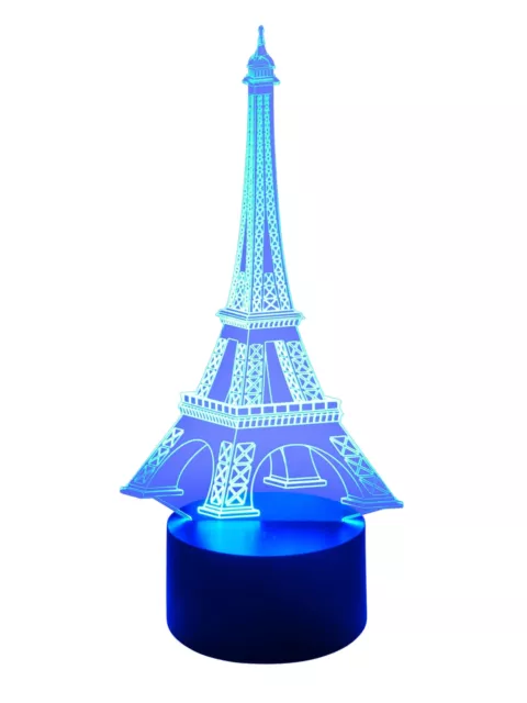 originelle 3D LED-Lampe Eiffelturm mit 7 Leuchtfarben Urlaub in Frankreich Paris