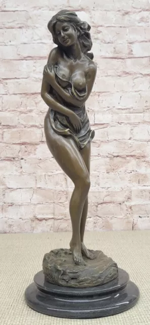 Bronce Carne Mujer Niña Modelo Erótico Escultura Closeout Arte Estatua Marmol