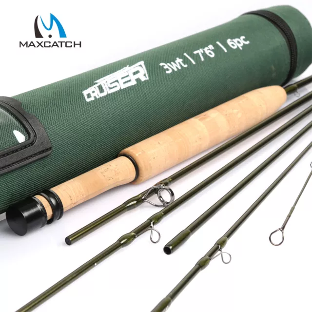 Maxcatch Cruiser Travel Fly Fishing Rod 2/3/4wt 7'6'' 7' 8' 6pcs Fast action