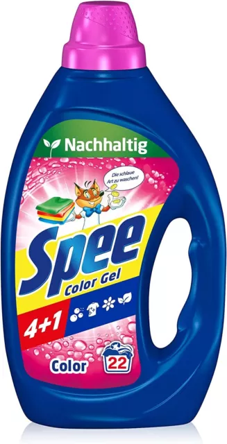Spee Aktiv Gel Color 4 + 1 Waschmittel nachhaltiges Flüssigwaschmittel, 1x 22 WL