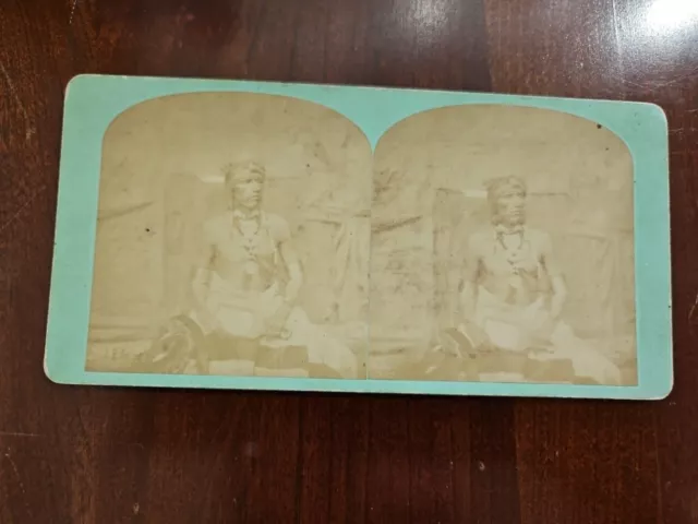 Iowa Chiefs Native American Stereoview By Hamilton And Hoyt Sioux City