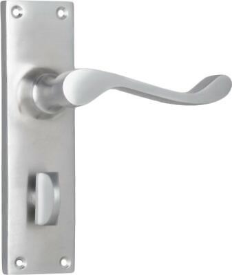 privacy set satin chrome victorian lever handle backplates,152 x 42 mm TH 0912P