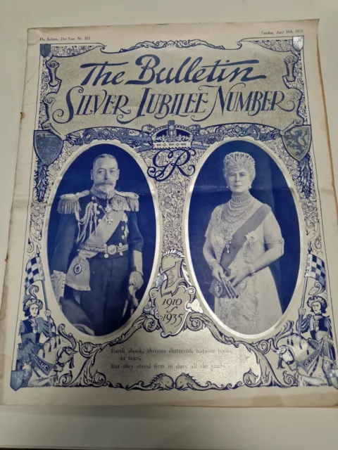 The bulletin 21st year silver jubilee newspaper-No 103-April 30th 1935  Rare