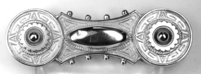 Hallmark Birmingham 1883. Stunning Victorian sterling silver Etruscan brooch 3