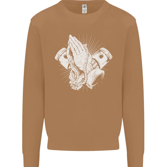 Felpa Maglione Biker Prayer Biker Moto Moto Moto Uomo 8