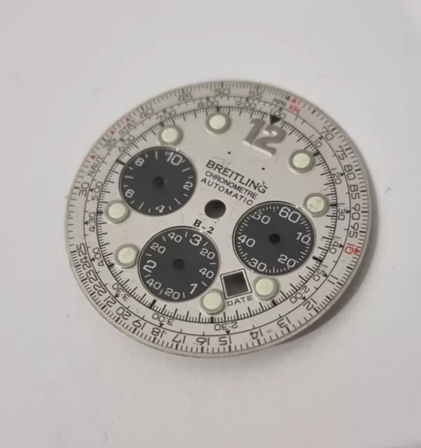 Rare Genuine BREITLING B-2  Chronometre grey white Dial Part