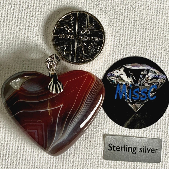 Ciondolo Cuore In Argento 925 Con Fiore Naturale Di Non Ti Scordar Di Me, Regalo Romantico