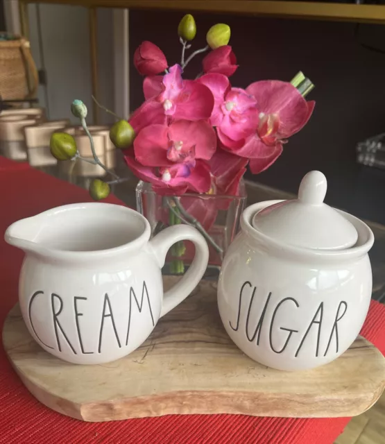 🔥🚨Rae Dunn Cream Sugar Magenta Ceramic with lid 3 Piece Set Artisan Collection