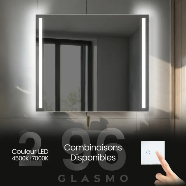 Miroir de Salle de Bain Lumineux LED | Illumination Eclairage | Sur Mesure