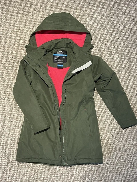Khaki / Pink Girls Regatta Winter Coat - Age 9-10 (free delivery)