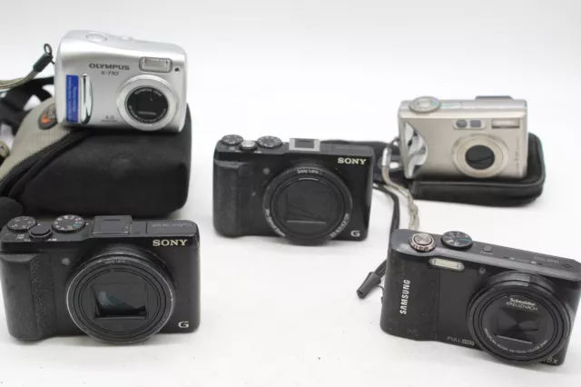 F x6 Vintage Digital Cameras Inc. Nikon Coolpix200D, Fujifilm, Polaroid etc