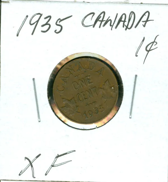 1935 Canada 1 Cent Ef Plus      Shipping Is 90 Cents