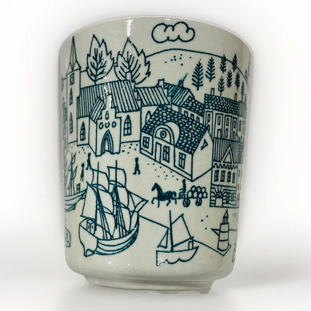 DENMARK NYMOLLE ART Faience Hoyrup Viking Demitasse Cup Limited Ed