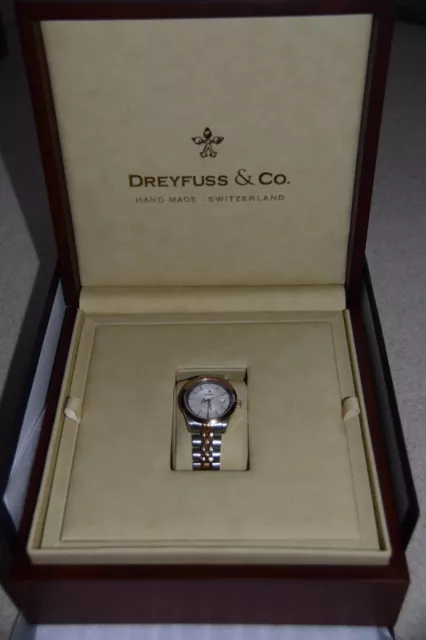 DREYFUSS CO Mens 1953 Stainless Steel PVD Gold Plated Watch In