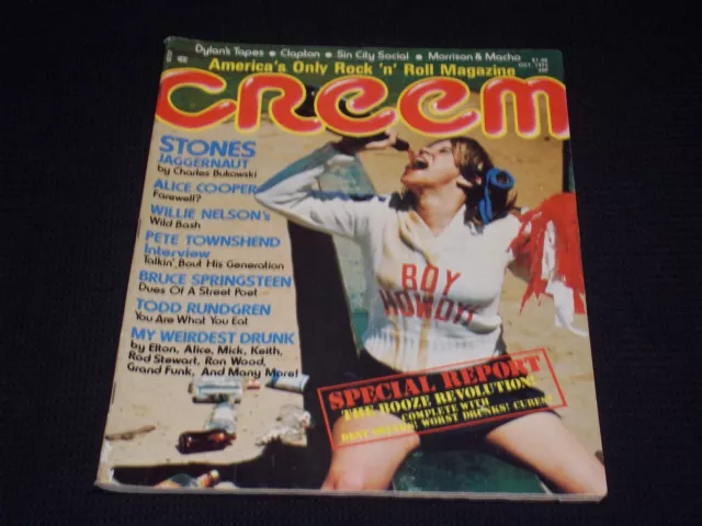 1975 October Creem Magazine - The Booze Revolution Cover - L 12872