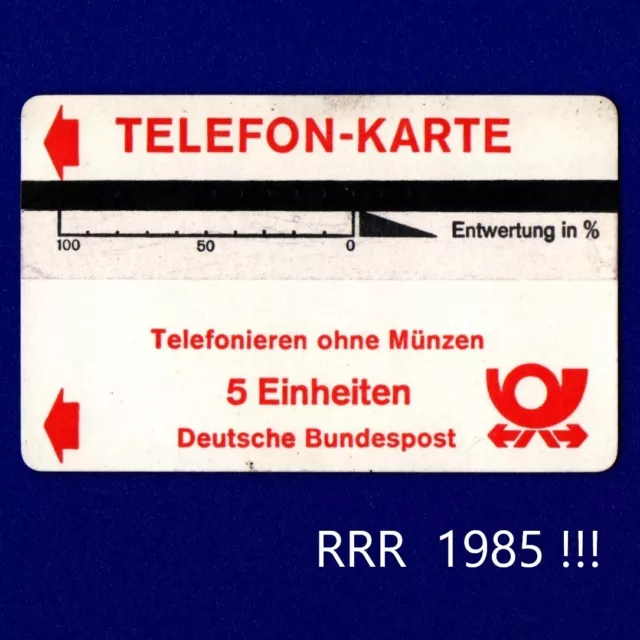 ❤️❤️❤️ area di prova Bamberga 1985!!!! SCHEDA DI PROVA POSTE FEDERALI TEDESCHE SCHEDA TELEFONICA
