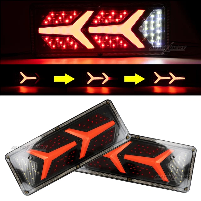 LED TRAILER TRUCK Tail Light Indicator Reverse Dynamic Turn Rear ...