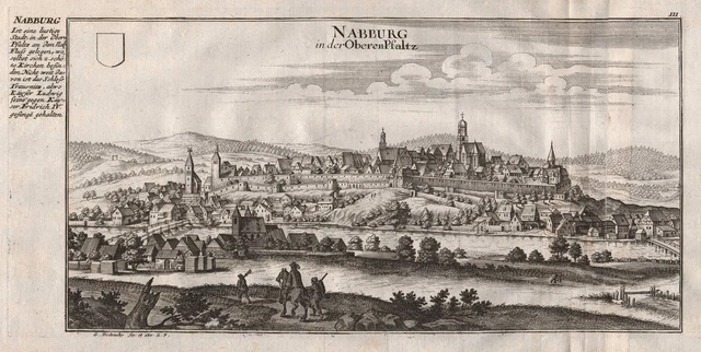 Nabburg LK Schwandorf Oberpfalz Bayern engraving Kupferstich Bodenehr 1720