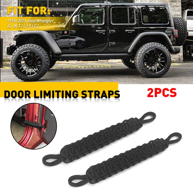 Poignées De Sécurité Jeep Wrangler JK YJ TJ CJ JL JLU - Toile Et Caoutchouc - Noir - Sans Outils