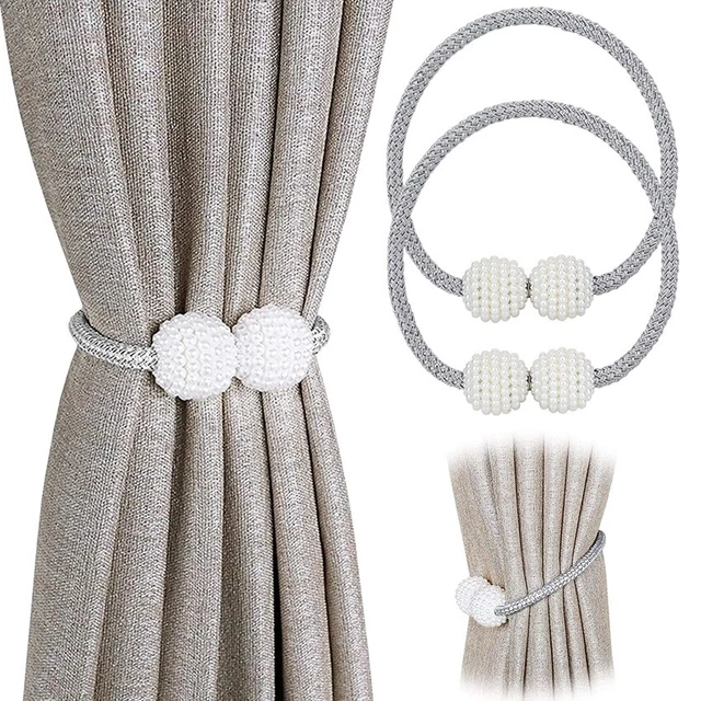1pc  Curtain Tie Backs Magnetic Ball Buckle Holder Tieback Clips Home For Window