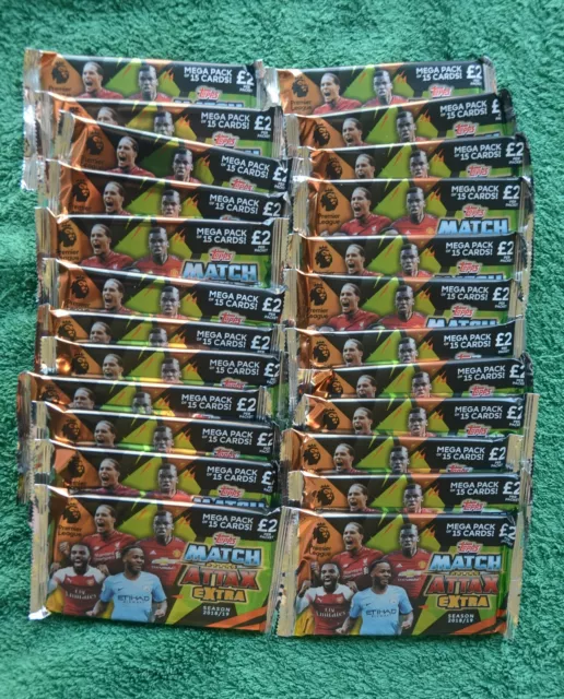 2018-19 MATCH ATTAX EXTRA - 24 CONFEZIONI (15 carte per confezione) SENZA SCATOLA