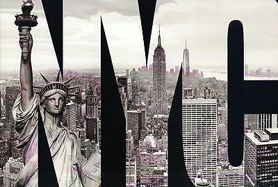 Statue of Liberty, Freedom Tower & Empire New York City, Large Letter - Postcard