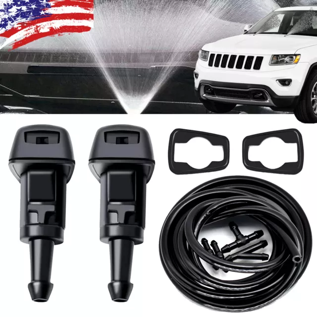 For Jeep Grand Cherokee 2011-2017 Windshield Wiper Water Washer Spray Nozzle Jet