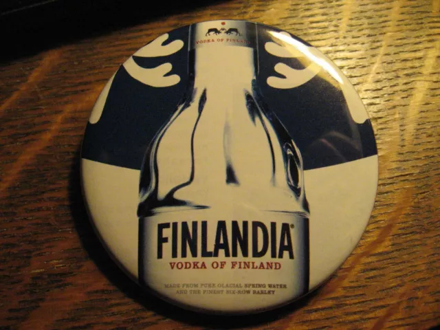 Finlandia Vodka Bottle Finland Cocktail Advertisement Pocket Lipstick Mirror