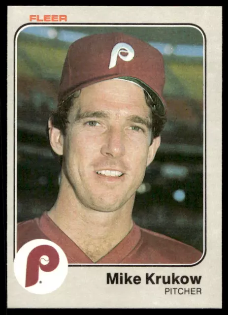 Mike Krukow 1983 Fleer #163 Philadelphia Phillies Baseball Card