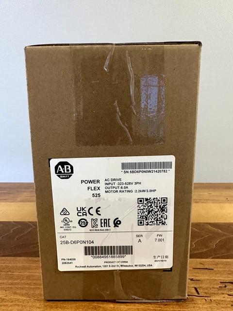 Allen-Bradley AB 25B-D6P0N104 /A PowerFlex 525 2.2kW 3Hp AC Drive 2021