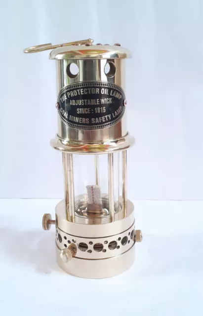 Solid Brass 100% Working Nautical Miner Lamp oil Ship Lantern Maritime Gift