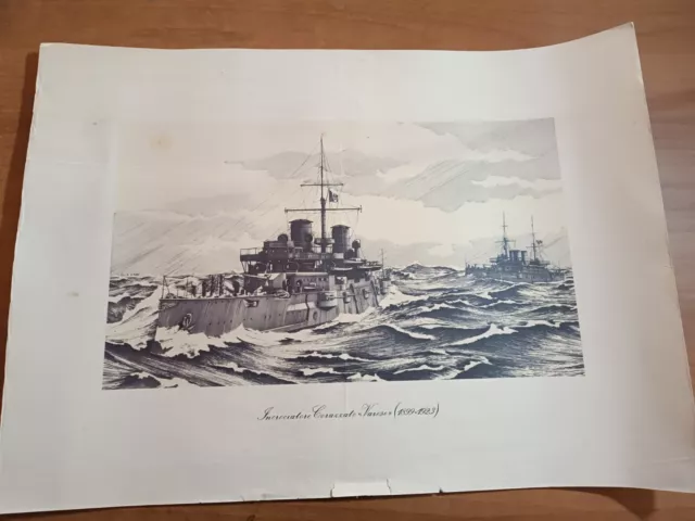 Elio Andò REGIA MARINA stampa INCROCIATORE CORAZZATO VARESE (1899-1923)